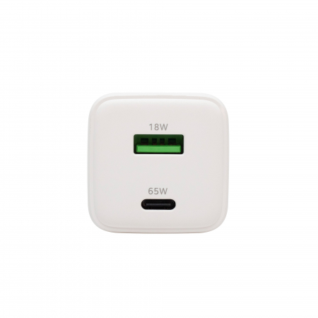 Încărcător rapid USB GaN 65W SA65PPS cu porturi USB-C și USB-A, ideal pentru telefoane și laptopuri [1]