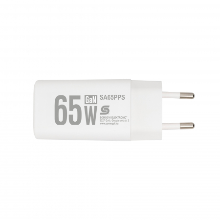 Încărcător rapid USB GaN 65W SA65PPS cu porturi USB-C și USB-A, ideal pentru telefoane și laptopuri [2]