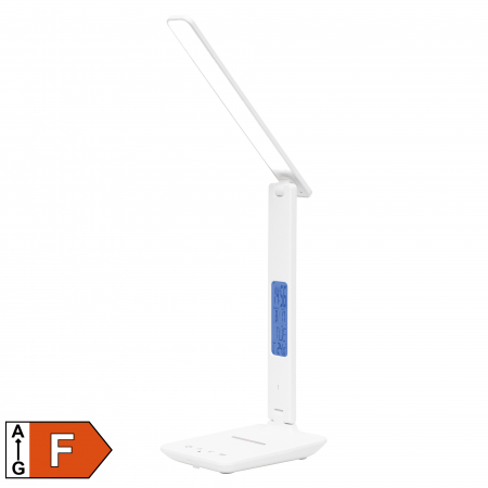 Iluminat - Lampă de birou LED LA 10 Q cu LCD, încărcare wireless Qi și port USB