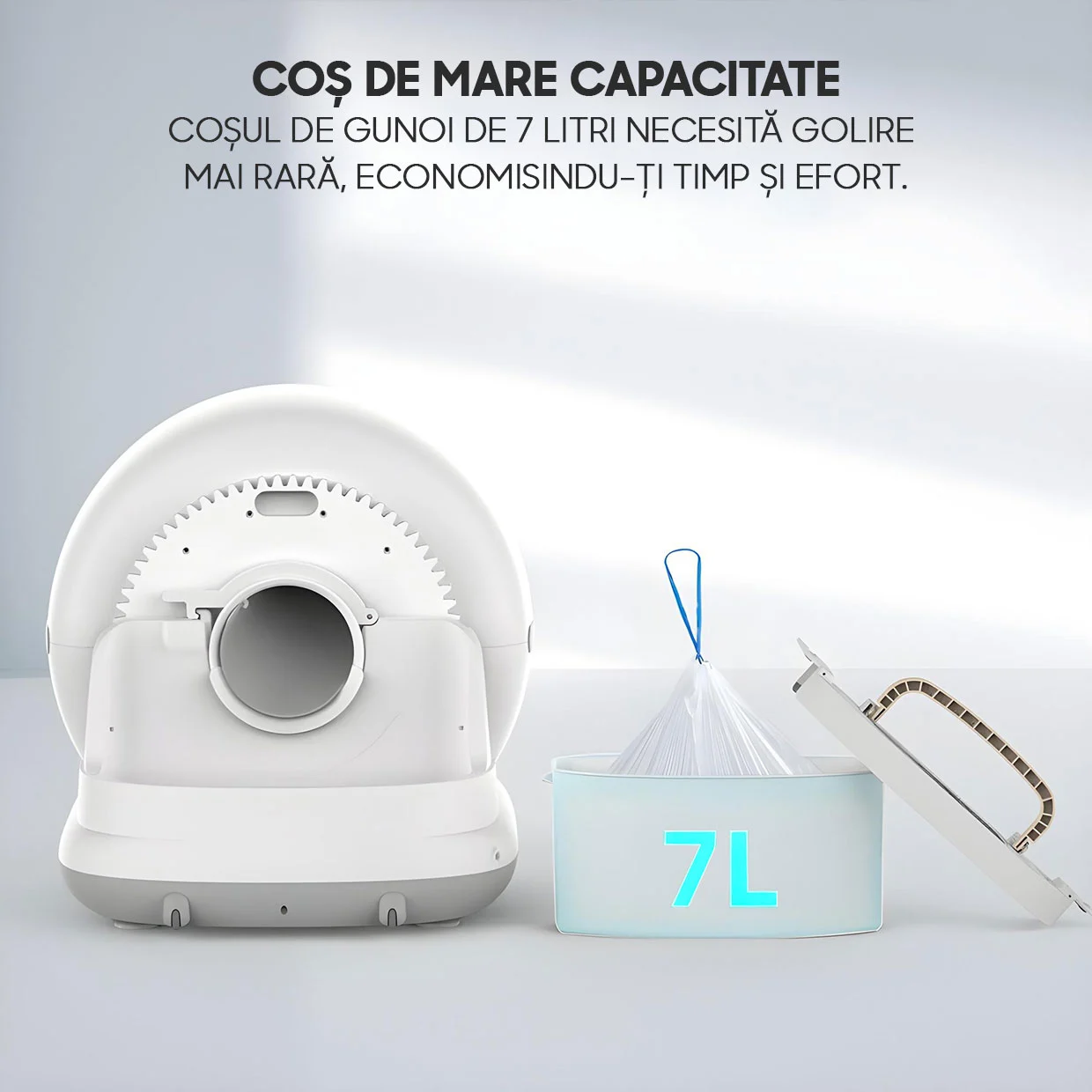 Litieră automată pentru pisici V7 Camera Wi-Fi cu cameră vide [8]