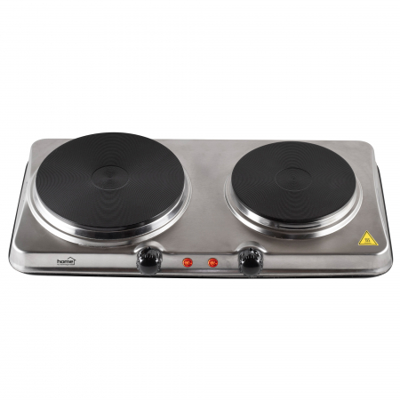 Plită electrică portabilă – 2 ochiuri, 2500W, inox, compactă, camping [1]