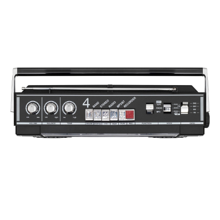 Radiocasetofon stereo RRT BROOKLYN – Bluetooth, USB, microSD, radio 4 benzi, design retro [1]