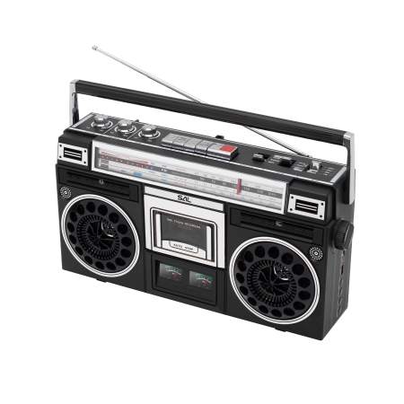 Radiouri - Radiocasetofon stereo RRT BROOKLYN – Bluetooth, USB, microSD, radio 4 benzi, design retro