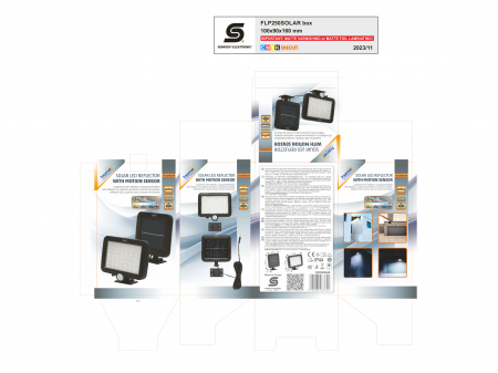 Reflector LED Solar FLP250SOLAR – 56 LED-uri, Senzor Mișcare, 250 lm, IP44 [4]