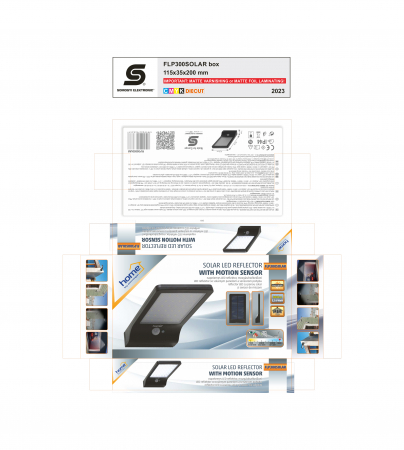Reflector LED Solar FLP300SOLAR – 36 LED-uri, Senzor Mișcare, 300 lm, IP44 [3]
