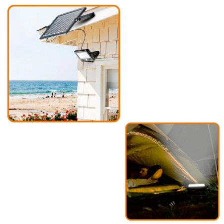 Reflector LED Solar FLP 1100 – 55 LED-uri, 1100 lm, Senzor Mișcare, USB, IP44 [1]