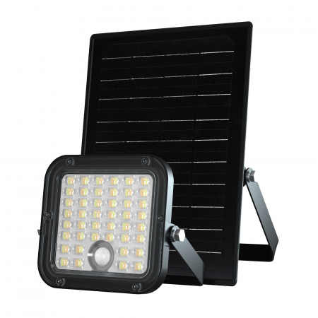 Iluminat Solar - Reflector LED solar FLP1500SOLAR 1500lm cu senzor mișcare și telecomandă
