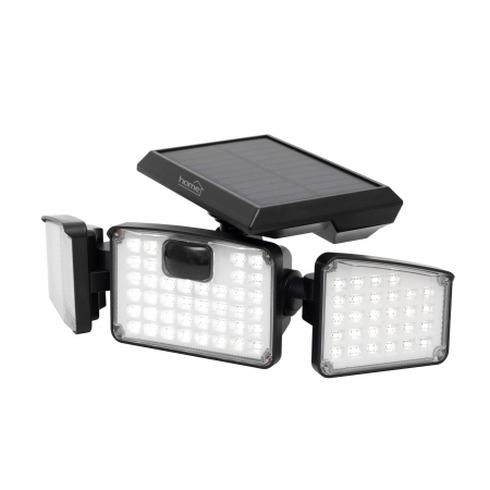 Reflector LED solar FLP3SOLAR, 161 LED, senzor PIR, IP65, 3 moduri, 6500K [2]