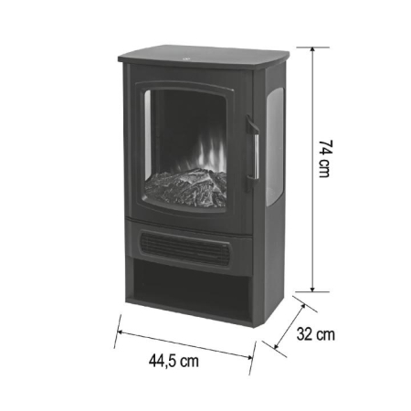 Șemineu electric decorativ FKK26 cu efect flacără LED [1]