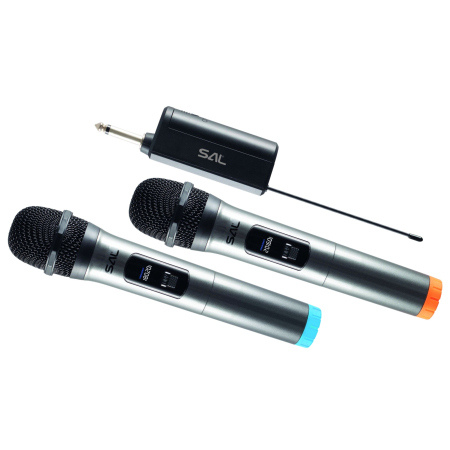 Microfoane si Accesorii - Set microfoane wireless MVN220 cu receptor karaoke – boje.ro