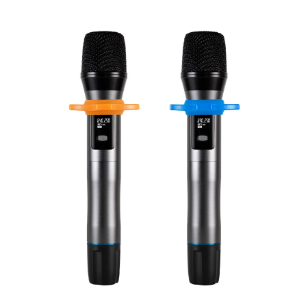 Set microfoane wireless MVN 910 – 2 microfoane UHF profesionale cu receptor digital [1]