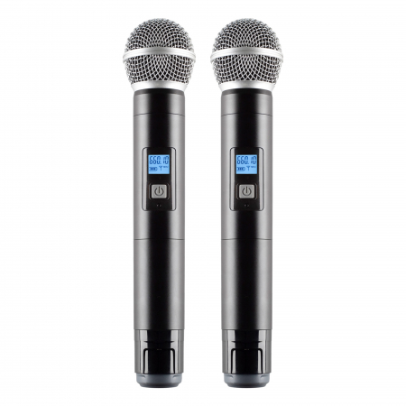 Set microfoane profesionale MVN 610, 2 microfoane UHF cu ecran digital, 2x XLR + 6,3 mm [2]