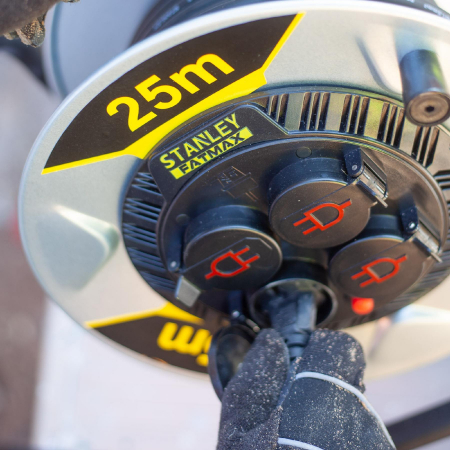 Tambur cablu STANLEY SXECCM2FASE – 25m, 3200W, IP44 [1]