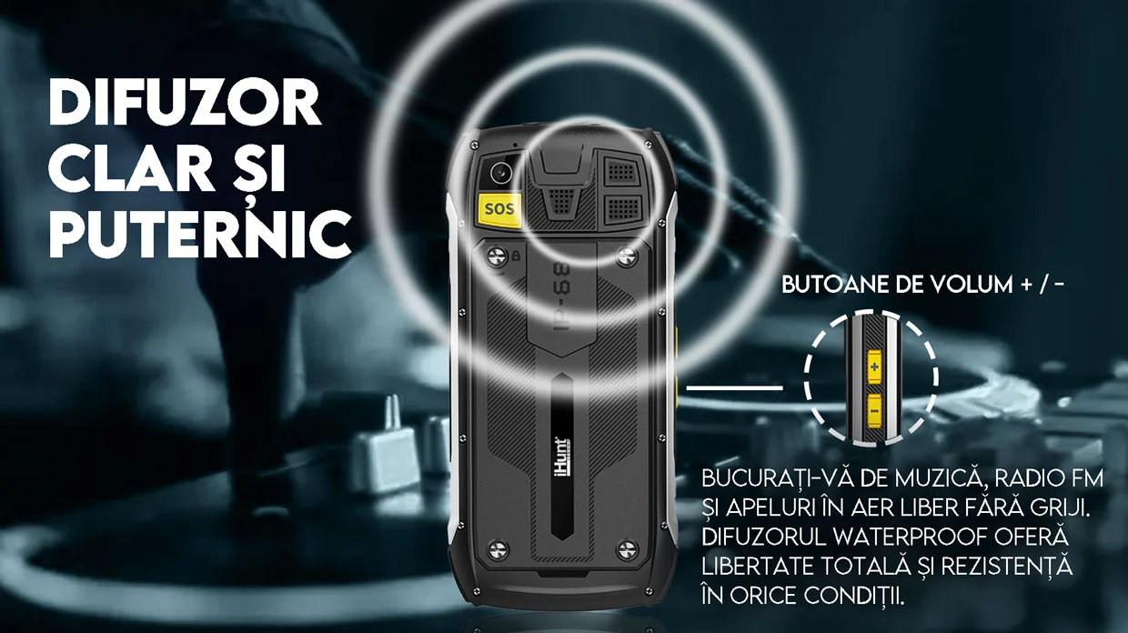 Telefon Titan Survivor Rezistent IP68, Baterie 4500mAh, Buton SOS [3]