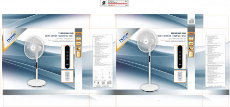Ventilator cu stativ SFT40R – 40cm, 4 viteze, telecomandă, timer [3]