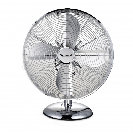 Ventilatoare - Ventilator de masă metalic TVI-335, 30 cm, 45W, cu oscilație și 3 viteze, ideal pentru birou sau dormitor