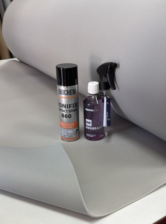 Pachete promoționale - OFERTA - 2m Material plafon textil clasic + 1 buc Bonifix Adeziv Spray + 100% DEGREASING - degresant auto și detergent universal pentru vehicule