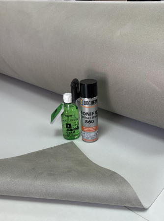 Pachete promoționale - OFERTA -  2m Material  Textil Tip Alcantara + 1 buc Adeziv Bonifix + 0 AMMONIA GLASS CLEANER - soluție pentru curățarea geamurilor auto fără amoniac