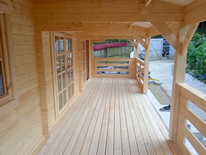 Casa izolata din lemn, Pin Nordic, DUNAREA 32 m² + terasa 20 m² cu un dormitor [16]