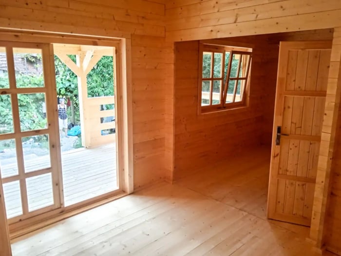 Casa izolata din lemn, Pin Nordic, DUNAREA 32 m² + terasa 20 m² cu un dormitor [18]