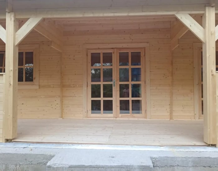 Casa izolata din lemn, Pin Nordic, DUNAREA 32 m² + terasa 20 m² cu un dormitor [15]