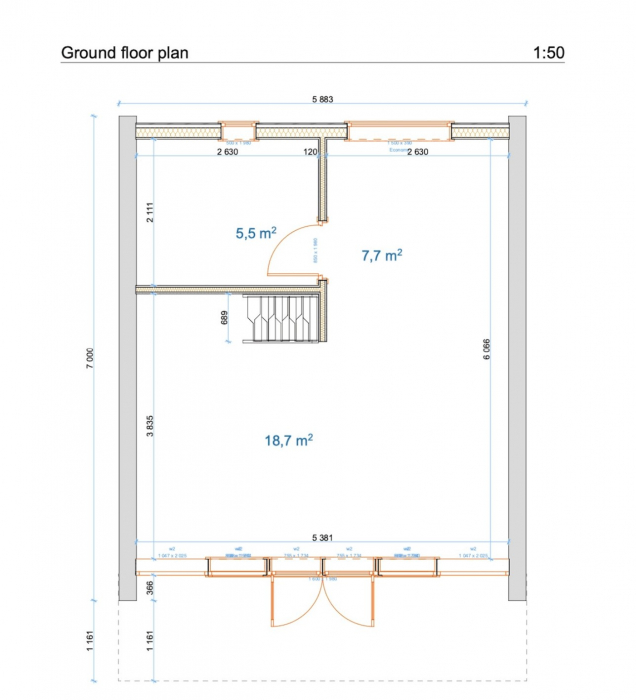 Casa izolata din lemn tip A Frame 40 m² [8]