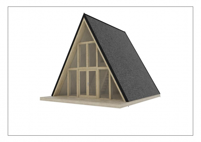 Casa izolata din lemn tip A Frame 40 m² [7]
