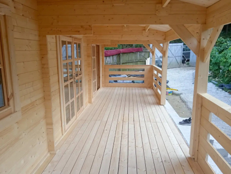 Casa izolata din lemn, Pin Nordic, DUNAREA 32 m² + terasa 20 m² cu un dormitor [15]