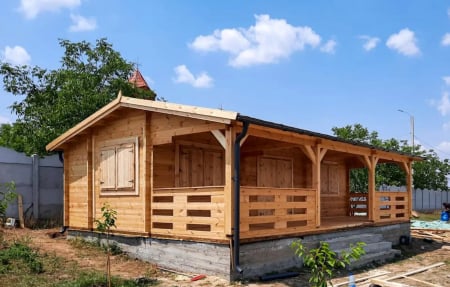 Casa izolata din lemn, Pin Nordic, DUNAREA 32 m² + terasa 20 m² cu un dormitor [10]