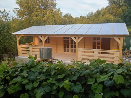 Casa izolata din lemn, Pin Nordic, DUNAREA 32 m² + terasa 20 m² cu un dormitor [12]