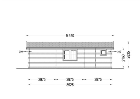 Casa izolata din lemn, Pin Nordic, DUNAREA 32 m² + terasa 20 m² cu un dormitor [3]