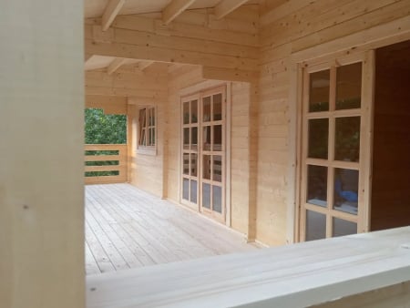 Casa izolata din lemn, Pin Nordic, DUNAREA 32 m² + terasa 20 m² cu un dormitor [16]