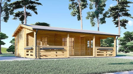 Casa izolata din lemn, Pin Nordic, DUNAREA 32 m² + terasa 20 m² cu un dormitor [6]