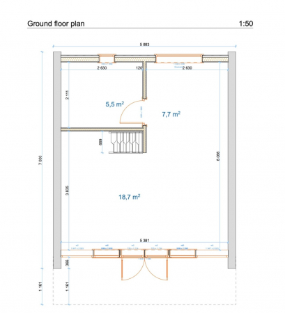 Casa izolata din lemn tip A Frame 40 m² [7]