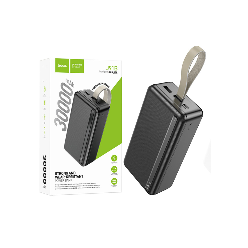 Baterie Externa Hoco, 2xUSB-A, 30.000 MAh, Black – Hoco J91B [1]