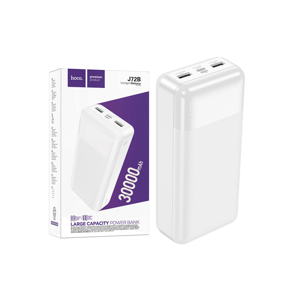 Baterie Externa Hoco J72B, 2xUSB-A, 30.000mAh, White – Hoco J72B [1]