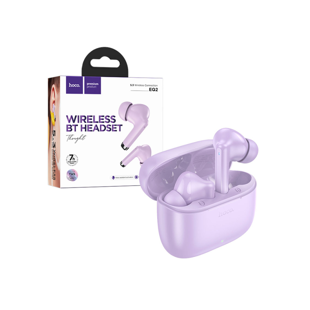 Casti Wireless, Ear Buds, BT 5.3, 180h StandBy, 300mAh, Thought, Purple – Hoco EQ2 [1]