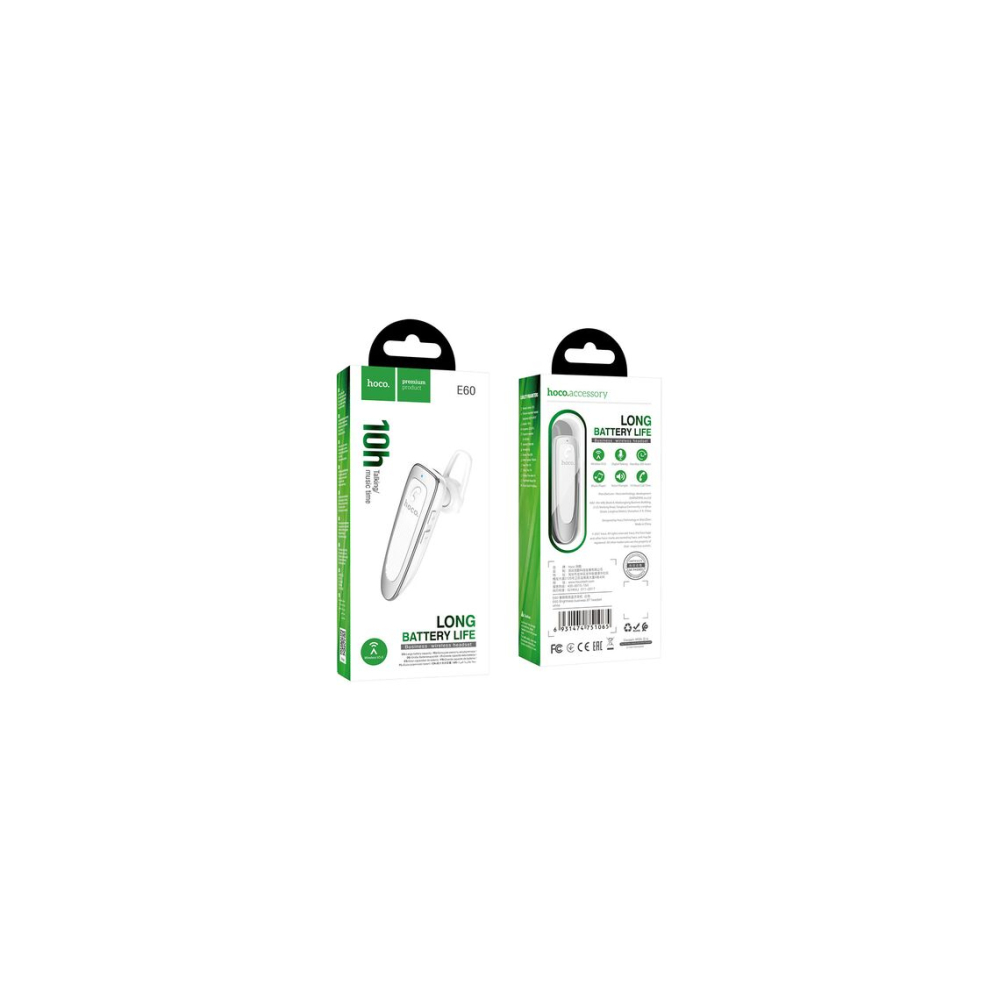 Accesorii Handsfree, In Ear, BT 5.0, 200h StandBy, 150mAh, Driving, SP, Brightness, White – Hoco E60 [1]