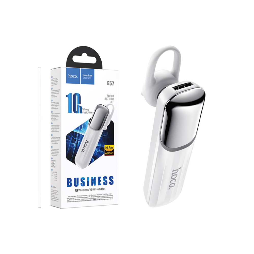 Accesorii Handsfree, In Ear, BT 5.0, 200h StandBy, 170mAh, Driving, SP, Essential, White – Hoco E57 [1]