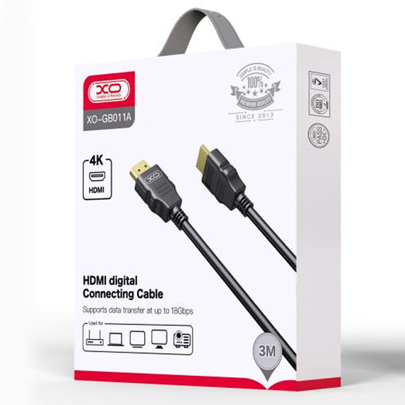 Cablu Audio si Video, HDMI la HDMI, 4K, HD, 3m, Black – XO GB011A [1]