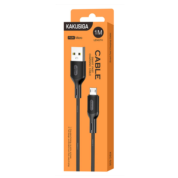 Cablu Date si Incarcare, USB-A la MicroUSB, 18W, 2.4A, 1m, Black – Kaku KSC-535 [1]