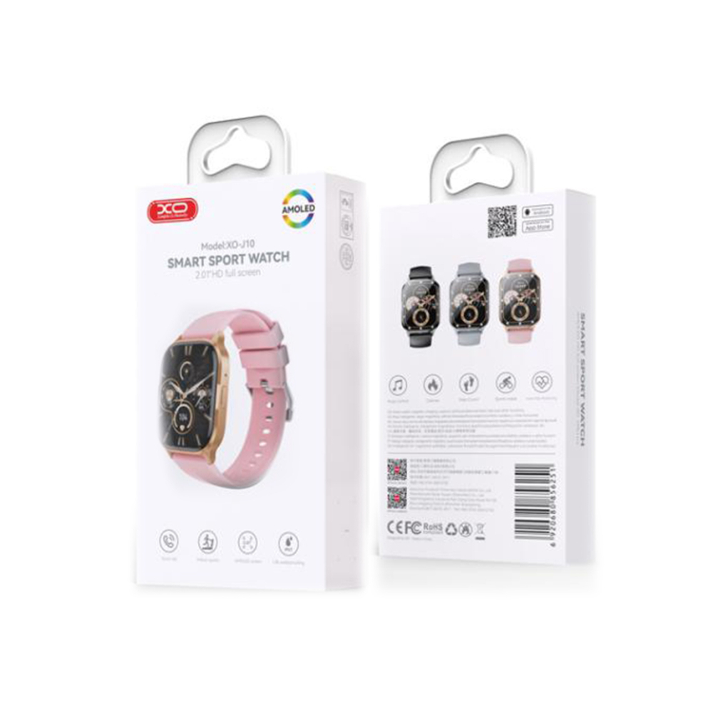 Ceas smartwatch, AMOLED, Star Mist, Square Sport, PINK – XO J10 [1]