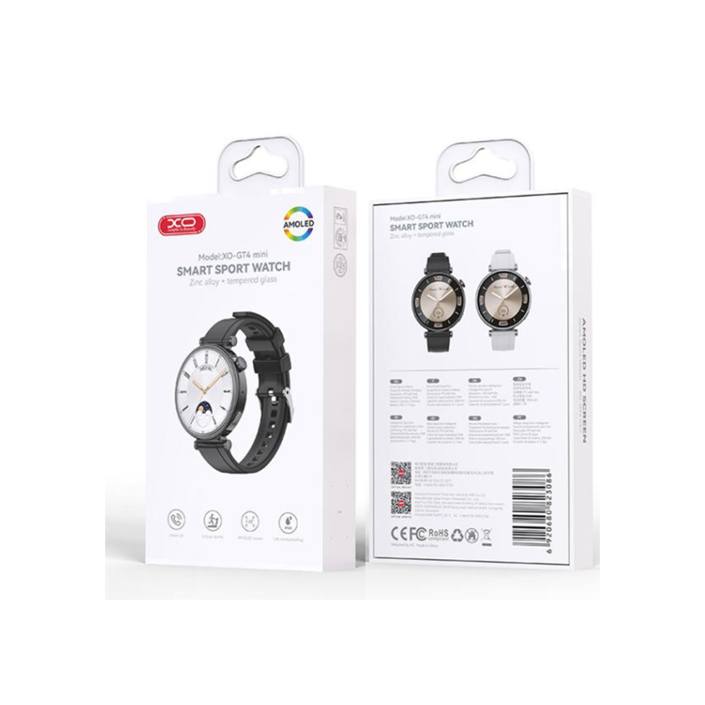 Ceas smartwatch, AMOLED, Wireless, IP68, functii multiple, Talking, Black – XO GT4 Mini [1]