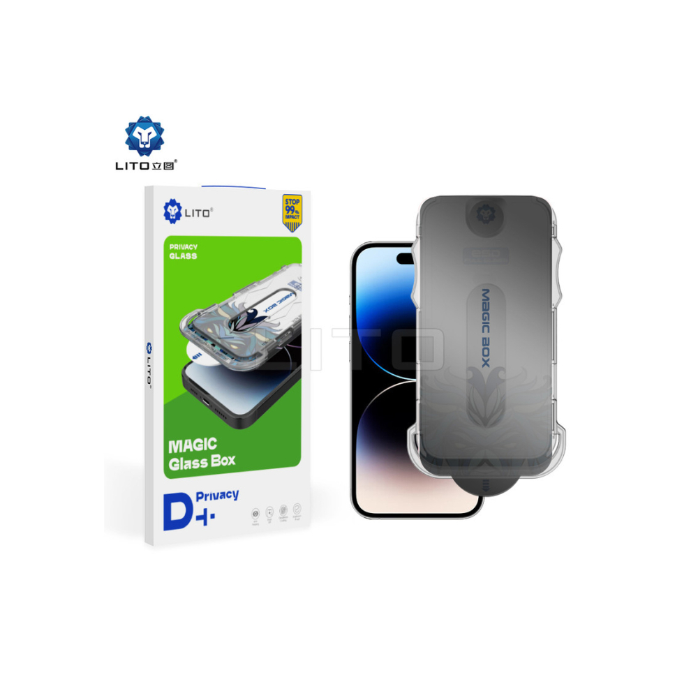 Folie Sticla Iphone 12 Pro Max, Privacy, Black Frame – Lito [1]