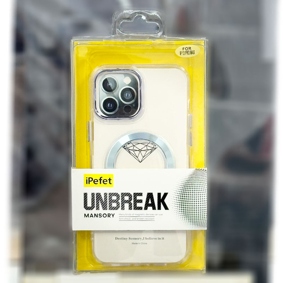 Husa iPhone 14 Plus » iPefet Clear, AntiDrop cu MagSafe, Acryl, Sky Blue [1]