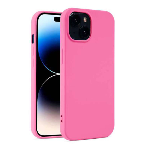 Husa iPhone 14 Plus » Soft MicroFiber, TPU, Neon PINK [1]