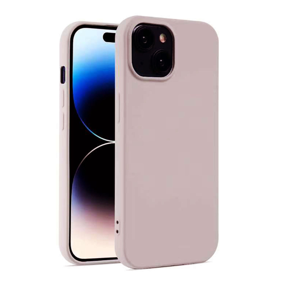 Husa iPhone 14 Plus » Soft MicroFiber, TPU, Sand CREAM [1]