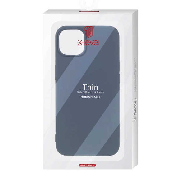 Husa iPhone 14 Plus » X Level Thin MicroFiber, Gray [1]