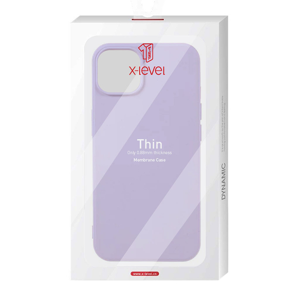 Husa iPhone 14 Plus » X Level Thin MicroFiber, Lilac [1]