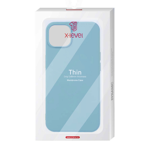 Husa iPhone 14 Plus » X Level Thin MicroFiber, Turquoise [1]